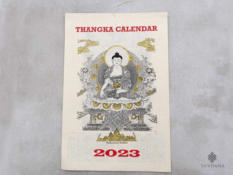 Cal17 Calendrier Tibétain - Motif : Bouddha