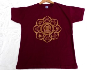 TSrt40 T-Shirt Mandala Signes Auspicieux Kalachakra