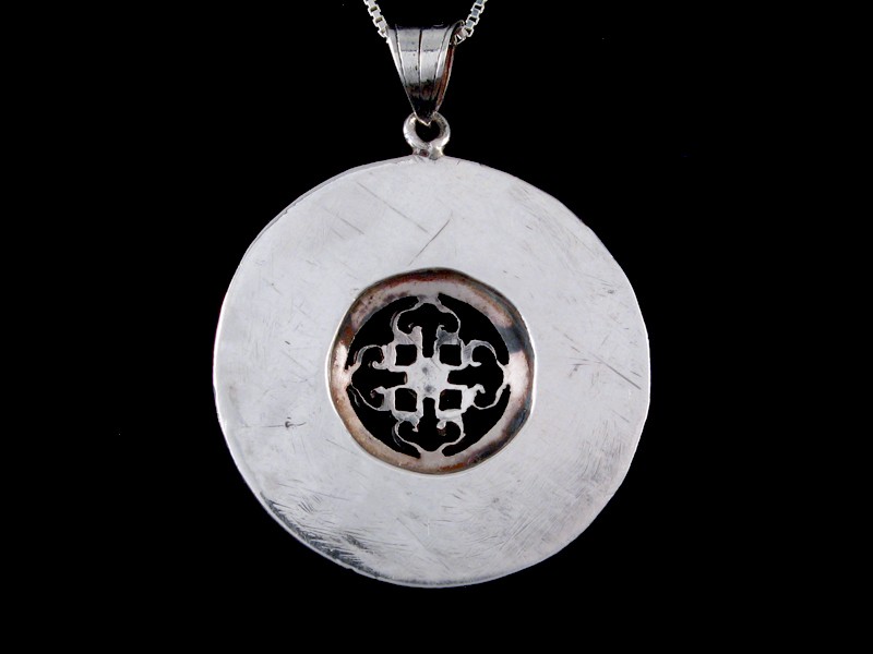 Pendentif En Argent Massif Traditionnel - Occasion Bon état