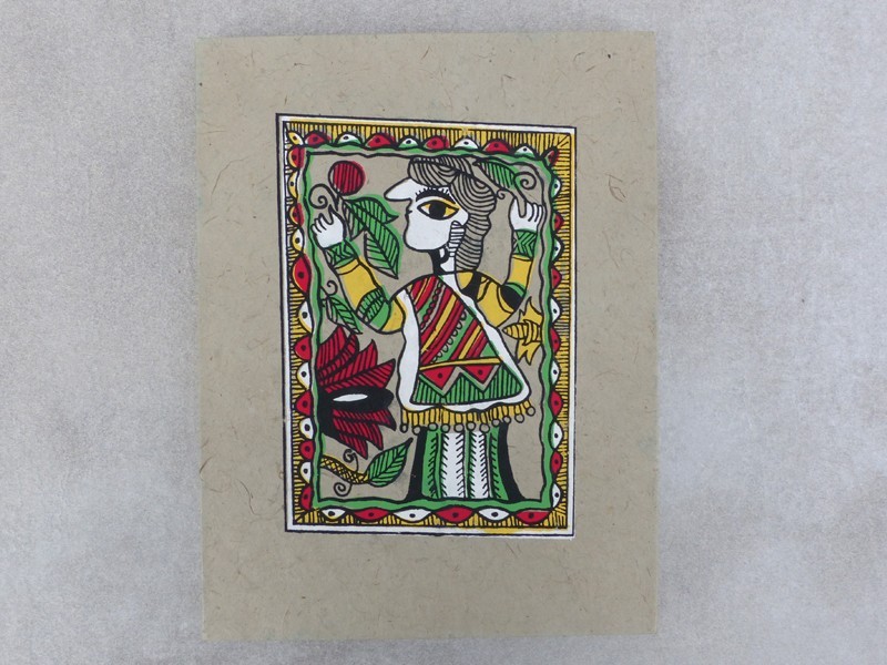 CrA150 Carnet Artisanal Népalais Art Mithila