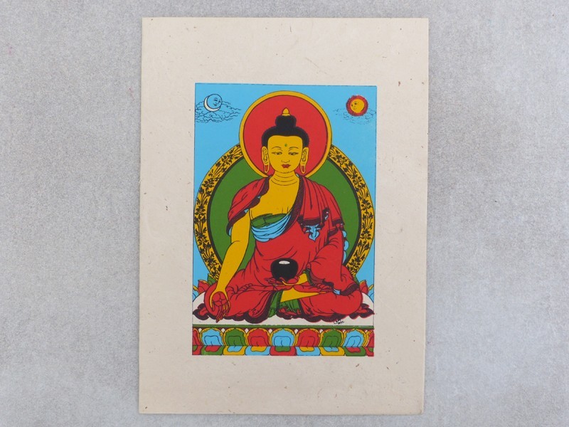 Carte03 Carte Artisanale Népalaise Bouddha