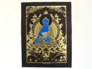 AF106 Affiche Tibétaine Papier Népalais Bouddha