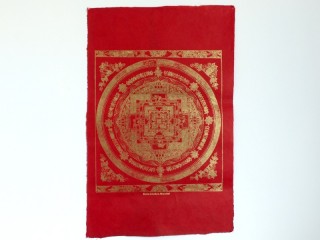 AF115 Affiche Tibétaine Papier Népalais Mandala