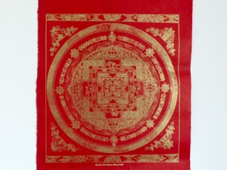 AF115 Affiche Tibétaine Papier Népalais Mandala