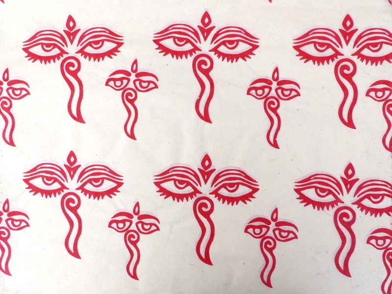 PLO36 Papier Lokta Yeux de Bouddha