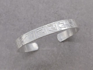 BrA117 Bracelet Tibétain Argent Massif Mantra