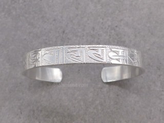 BrA117 Bracelet Tibétain Argent Massif Mantra