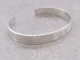 BrA117 Bracelet Tibétain Argent Massif Mantra