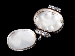 PA430 Pendentif Amulette Ghau Argent Massif Mantra