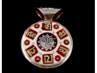 P20 Pendentif Tibétain Dorje Mantra Noeud Sans Fin