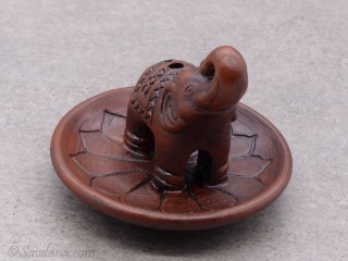TCC68 Brûle Encens d'éléphant en terre cuite
