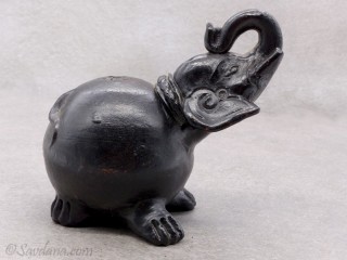 TCC71 Brûle Encens d'éléphant en terre cuite