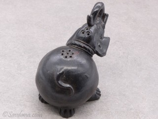 TCC71 Brûle Encens d'éléphant en terre cuite