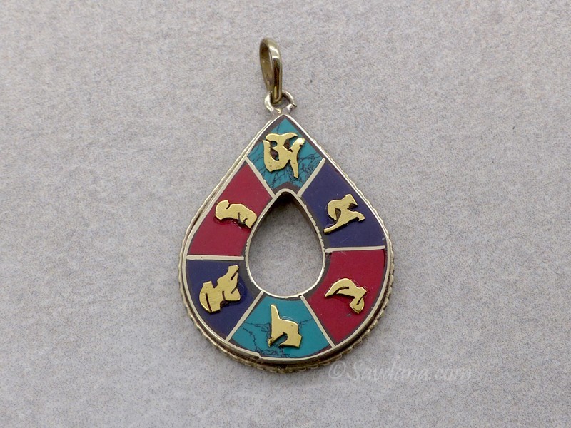 P88 Pendentif Tibétain Mantra