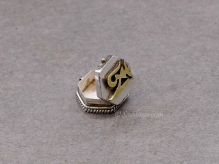 PA588 Pendentif Amulette Ghau Argent Massif Om