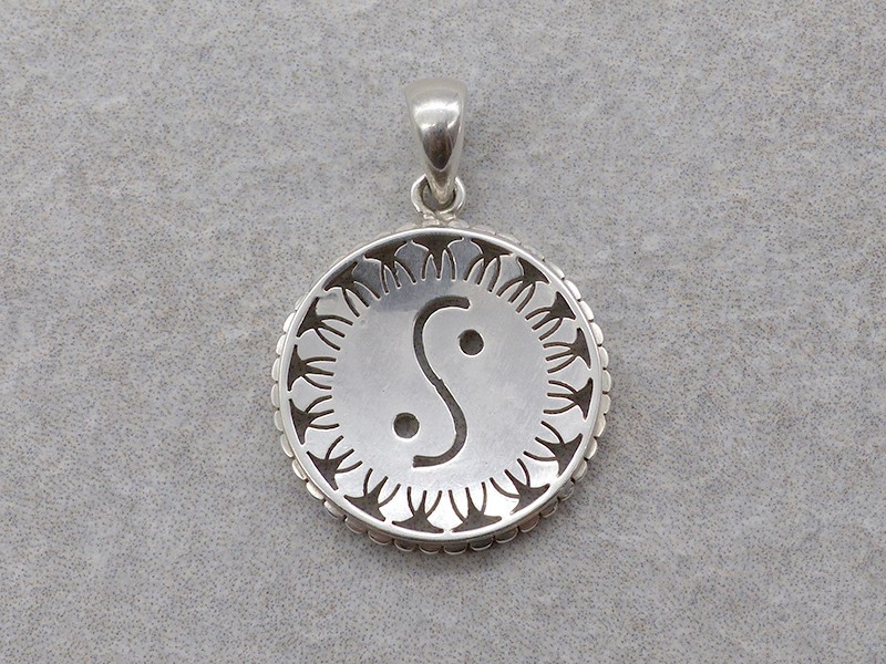PA581 Pendentif Argent Massif Yin Yang