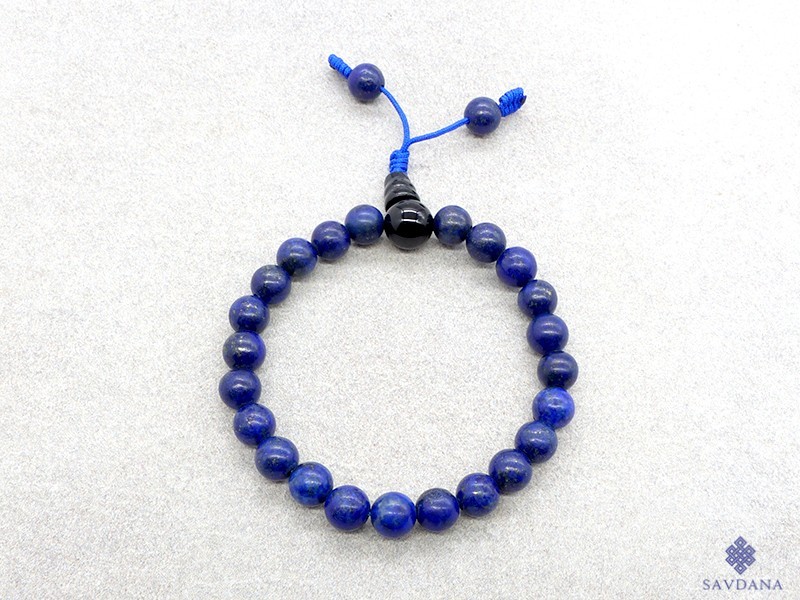 BrMala313 Bracelet Mala de Prières Tibétain Lapis Lazuli