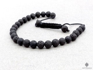 BrMala396 Bracelet Mala Pierre de Lave. 21 cm