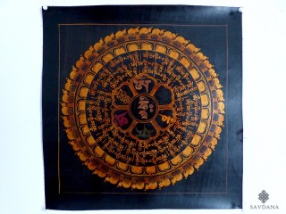 PNT24 Thangka (Peinture Tibétaine) Mandala Mantra Om