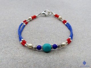 BrD336 Bracelet Tibétain 19 cm