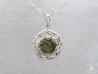 PA590 Pendentif Argent Massif Labradorite