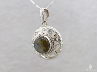 PA590 Pendentif Argent Massif Labradorite