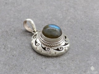 PA590 Pendentif Argent Massif Labradorite