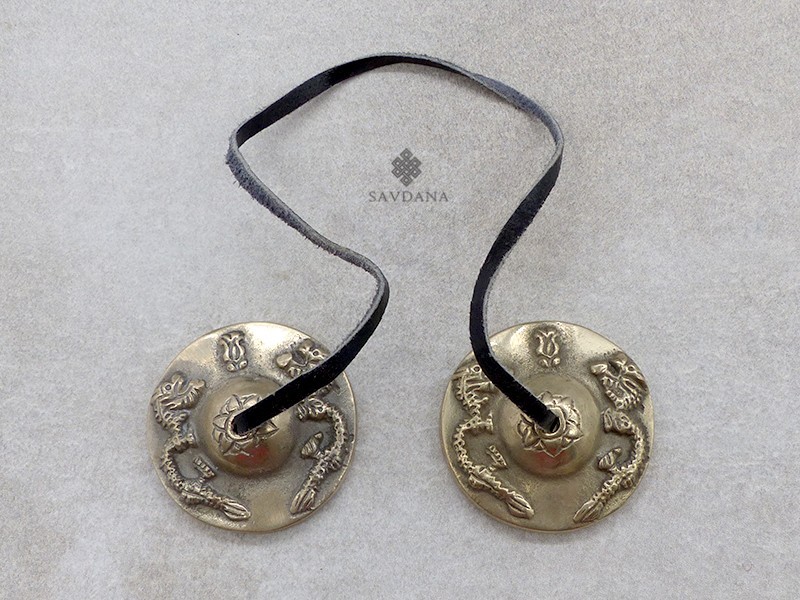 Cymbale5 Cymbales Tibétaines ou Tingsha Dragon