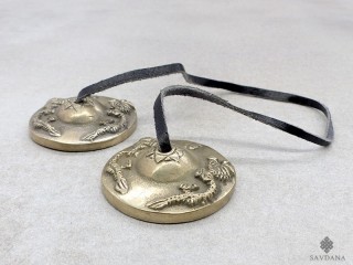 Cymbale5 Cymbales Tibétaines ou Tingsha Dragon