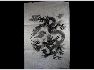 AF11 Affiche Tibétaine Papier Népalais Dragon