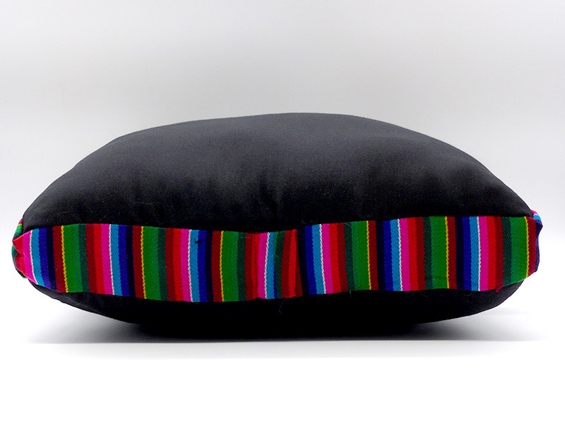 Coussin De Méditation Zafu 40x40 Cm - Rempli Cosse Sarrasin - Housse Velours - Yoga Et Relaxation