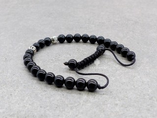 BrMala417 Bracelet Mala de Prières Tibétain Onyx