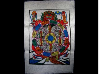 AF14 Affiche Tibétaine Papier Népalais Bouddha