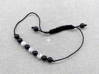 BrMala422 Bracelet Mala de Prières Tibétain Onyx Sodalite