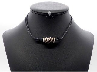 CD165 Collier Tibétain Mantra Yeux de Bouddha