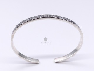 BrA120 Bracelet Tibétain Argent Massif Astamangala