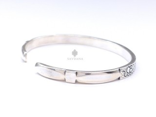 BrA120 Bracelet Tibétain Argent Massif Astamangala