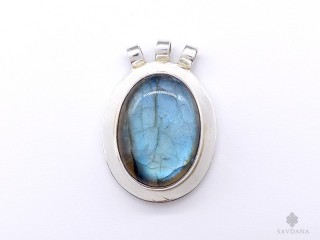 PA460 Pendentif Argent Massif Labradorite