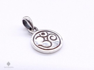 PA612 Pendentif ou Charme Argent Massif Om