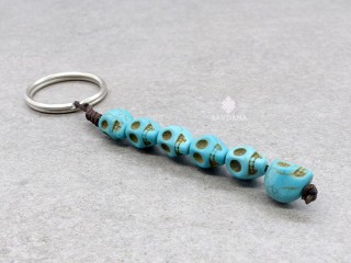 PC85 Porte-Clés Tetes de Mort Violettes