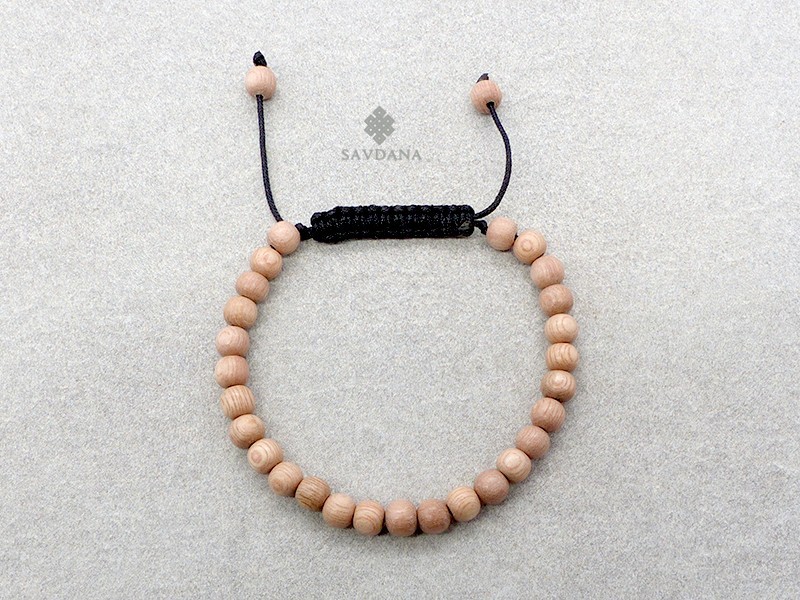 BrMala375 Bracelet Mala de Prières Tibétain Bois