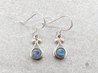 BdOA200 Boucles d'Oreille Argent Massif Labradorite