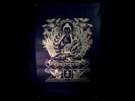 AF47 Affiche Tibétaine Papier Népalais Bouddha