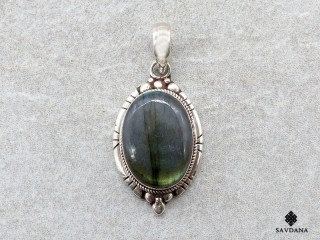 PA539 Pendentif Argent Massif Labradorite