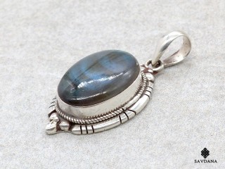 PA539 Pendentif Argent Massif Labradorite