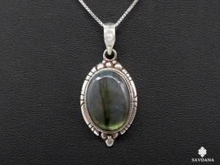 PA539 Pendentif Argent Massif Labradorite