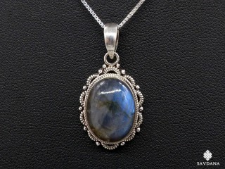 PA614 Pendentif Argent Massif Labradorite