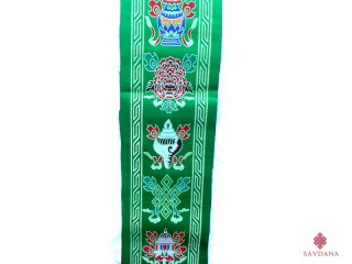 TPB59 Tissu Tibétain Traditionnel Signes Auspicieux du Bouddhisme