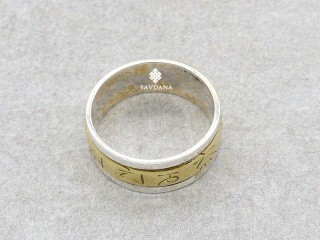 BA501. Bague Argent Massif et Laiton Mantra