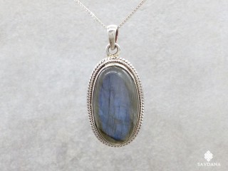 PA463 Pendentif Argent Massif Labradorite